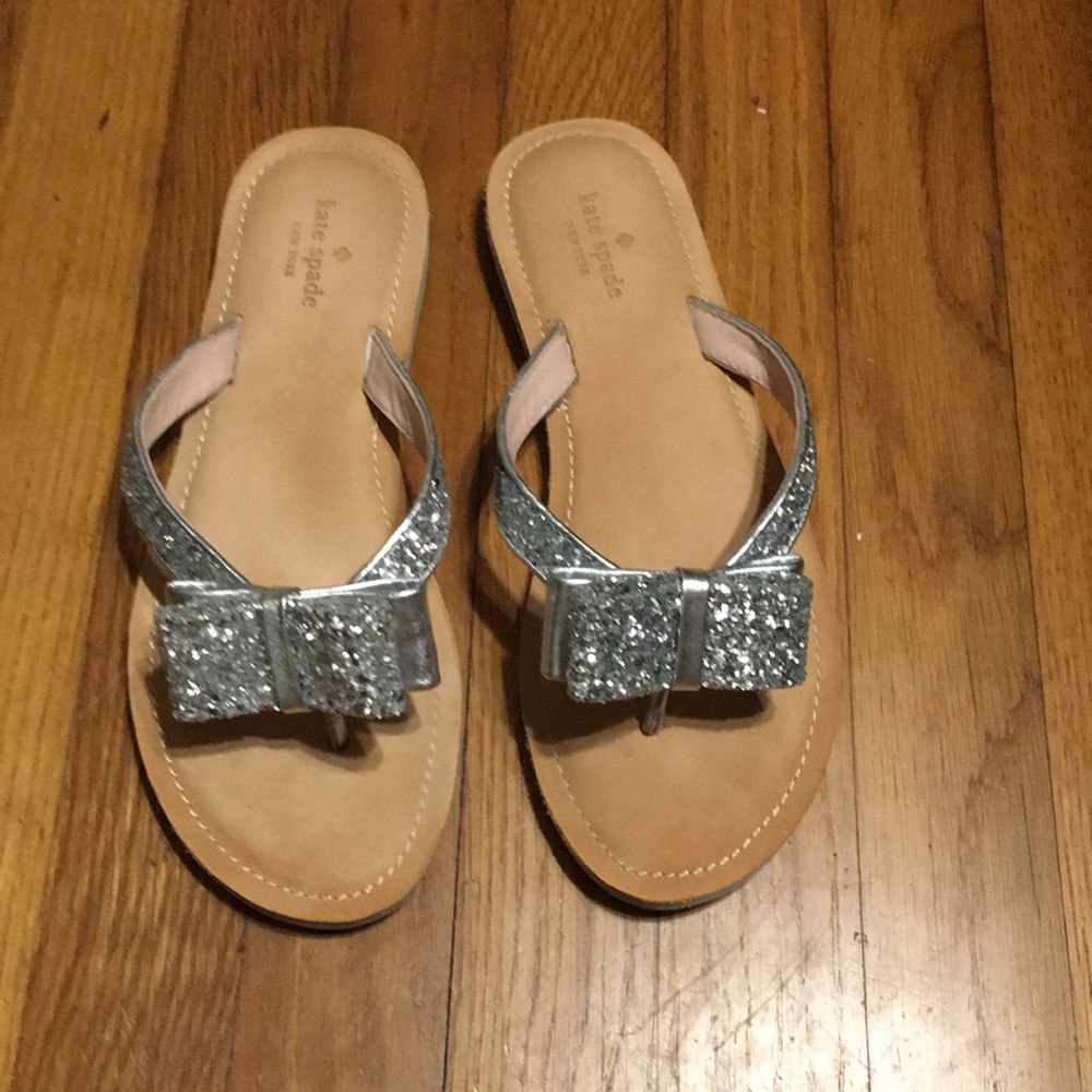 Kate Spade Silver Slippers